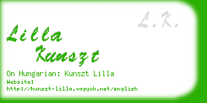 lilla kunszt business card